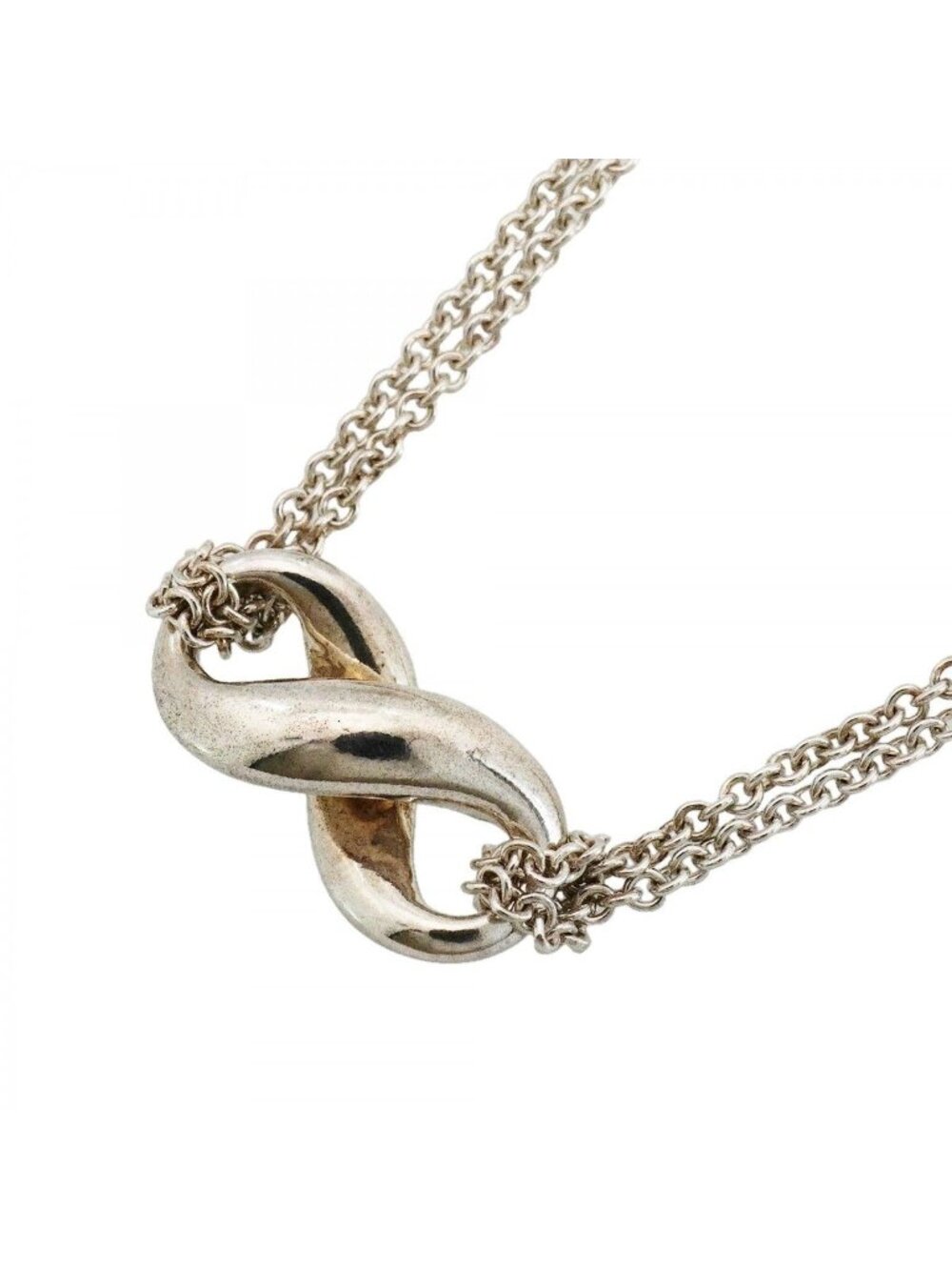 Tiffany & Co Necklace Infinity Double Chain Silver